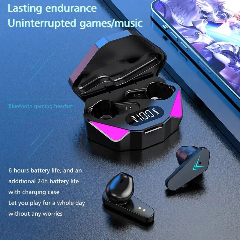 Fone de ouvido Display Led Gamer - Sem Fio - Sem Ruído - Bluetooth