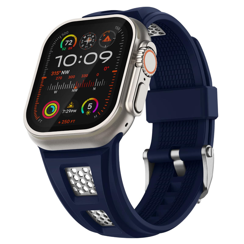 Grid Rugged Silicone Sport Band For Apple Watch